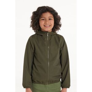 Tezenis Unisex-Jacke mit Reißverschluss und Kapuze aus Funktionsgewebe für Kinder Unisex Grün Größe 6-7