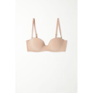 Tezenis Wattierter Balconette-BH aus Mikrofaser New York Frau Hautfarben Größe 80C