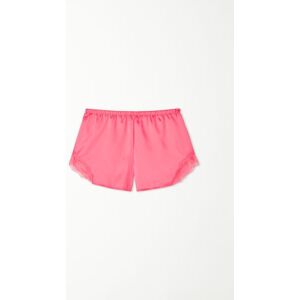 Tezenis Kurze Shorts aus Satin und Spitze Frau Rosa Größe XL