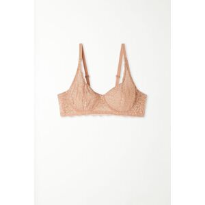 Tezenis Unwattierter Balconette-BH Paris aus recycelter Spitze Frau Hautfarben Größe 85B