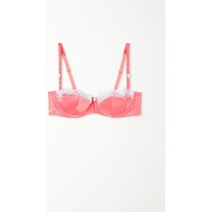 Tezenis Balconette-BH mit Ausschnitt Wien Pastel Baby Satin Frau Rosa Größe 80B