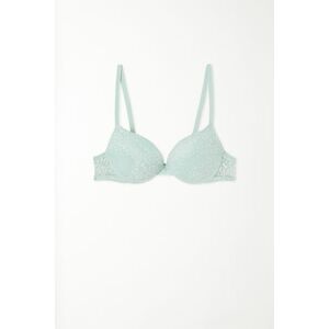 Tezenis Super Push-up-BH Los Angeles aus recycelter Spitze Frau Grün Größe 85B