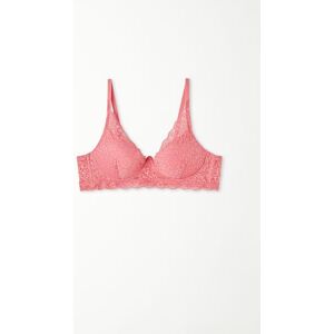 Tezenis Super Push-up-BH Malibù aus recycelter Spitze Frau Hellrosa Größe 75B