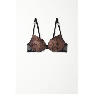 Tezenis Super-Push-up-BH Los Angeles Last Night Lace Frau Schwarz Größe 70B