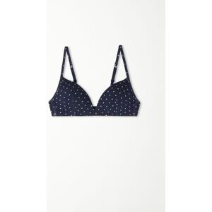 Tezenis BH London aus bedruckter Baumwolle Frau Blau Größe 75B