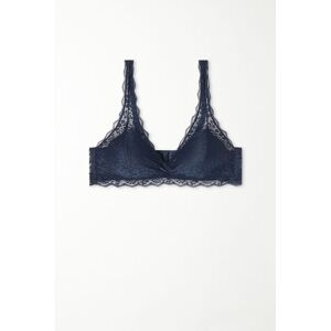 Tezenis Triangel-BH Havana aus recycelter Spitze Frau Blau Größe 70B