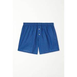 Tezenis Boxershorts aus gemustertem Baumwolltuch Mann Blau Größe XL