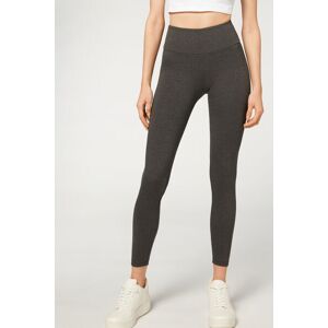 Calzedonia Total Shaper Leggings Frau Grau Größe M