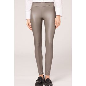 Calzedonia Leggings mit Leder-Effekt Frau Hautfarben Größe S