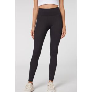 Calzedonia Thermo Sport-Leggings Frau Schwarz Größe M