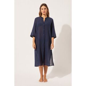 Calzedonia Langes Kleid mit Pailletten Frau Blau Größe M