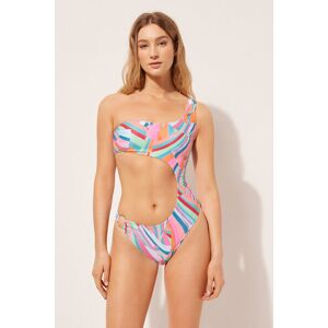 Calzedonia One-Shoulder-Badeanzug mit leichter Wattierung Neon Summer Frau Multifarben Größe S