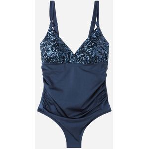 Calzedonia Badeanzug mit leichter Wattierung Glowing Surface Frau Blau Größe L