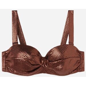 Calzedonia Bandeau-Bikinioberteil mit leichter Wattierung Light Reflections Frau Braun Größe 100B/95C/90D