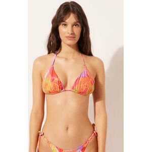 Calzedonia Triangel-Bikinioberteil mit herausnehmbaren Polstern Tropical Pop Frau Multifarben Größe 85B/80C/75D