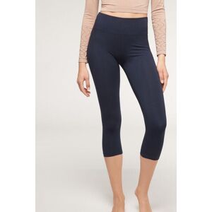 Calzedonia Capri-Leggings aus Supima-Baumwolle Frau Blau Größe M