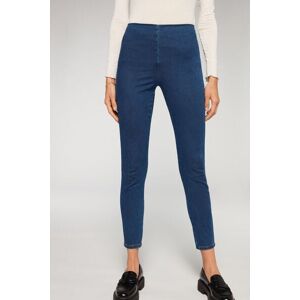 Calzedonia Skinny Leggings aus Denim mit hohem Bund Frau Blau Größe S