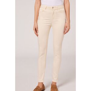 Calzedonia Skinny Push-up-Jeans aus Soft-Touch-Gewebe mit hohem Bund Frau Hautfarben Größe XL