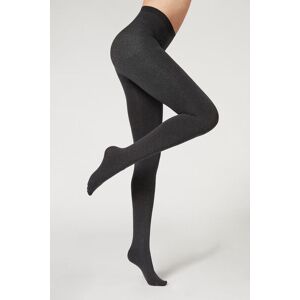 Calzedonia Ultra Blickdichte Strumpfhose Thermal Frau Grau Größe M