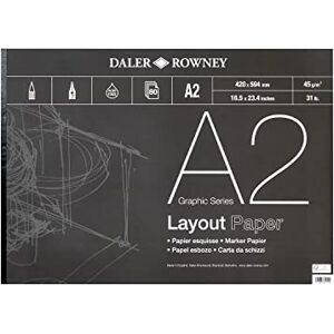 Daler Rowney Daler-Rowney Graphic Series Planungspapier, 450 g/m², A2, glatte Oberfläche, einseitig geklebt, säurefrei, 80 weiße Blätter, ideal für professionelle Künstler und Studenten Daler Rowney Daler-Rowney Graphic Series Planungspapier, 450 g/m², A2, glatte Oberfläche, einseitig geklebt, säurefrei, 80 weiße Blätter, ideal für professionelle Künstler und Studenten