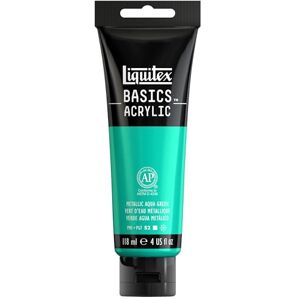Liquitex 1046339 Basics Acrylfarbe 118ml Metallic Aquagrün – Künstler-Acrylfarbe, hochpigmentiert, lichtecht, mittlere Viskosität, seidenglänzend, deckend – Ideal für Leinwand, Holz & Papier Liquitex 1046339 Basics Acrylfarbe 118ml Metallic Aquagrün – Künstler-Acrylfarbe, hochpigmentiert, lichtecht, mittlere Viskosität, seidenglänzend, deckend – Ideal für Leinwand, Holz & Papier