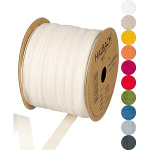 Halbach Seidenbänder Baumwollband 10 mm x 30 m, Bänder zum Basteln als Meterware, Stoffband für Dekorationen, Webband 100% Baumwolle DIY Handwerk, Schrägband Näharbeiten, Farbe: off-white, 24500 Halbach Seidenbänder Baumwollband 10 mm x 30 m, Bänder zum Basteln als Meterware, Stoffband für Dekorationen, Webband 100% Baumwolle DIY Handwerk, Schrägband Näharbeiten, Farbe: off-white, 24500