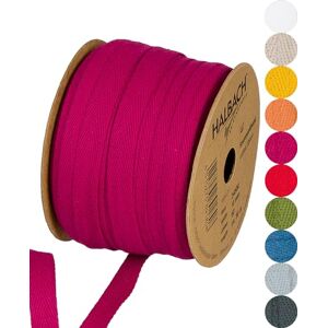 Halbach Seidenbänder Baumwollband 10 mm x 30 m, Bänder zum Basteln als Meterware, Stoffband für Dekorationen, Webband 100% Baumwolle DIY Handwerk, Schrägband Näharbeiten, Farbe: pink, 24500 Halbach Seidenbänder Baumwollband 10 mm x 30 m, Bänder zum Basteln als Meterware, Stoffband für Dekorationen, Webband 100% Baumwolle DIY Handwerk, Schrägband Näharbeiten, Farbe: pink, 24500