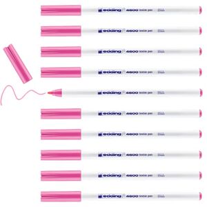 edding 4600 Textilstift pink 10 Stück Rundspitze 1 mm Textilstifte waschmaschinenfest (60 °C) zum Stoff bemalen Stoffmalstift edding 4600 Textilstift pink 10 Stück Rundspitze 1 mm Textilstifte waschmaschinenfest (60 °C) zum Stoff bemalen Stoffmalstift