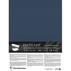 Clairefontaine 796014C Packung mit 5 Bogen Pastelmat kaschiert, DIN A4+, 24x32cm, praktisch und sicher, 360g, Dunkelblau, 1 Pack Clairefontaine 796014C Packung mit 5 Bogen Pastelmat kaschiert, DIN A4+, 24x32cm, praktisch und sicher, 360g, Dunkelblau, 1 Pack