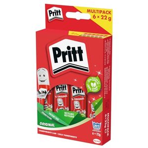 Pritt Klebestift, sicherer und kinderfreundlicher Kleber für Kunst und Bastelarbeiten, starker Klebstoff für Schule & Bürobedarf, 6x22g Stift Pritt Klebestift, sicherer und kinderfreundlicher Kleber für Kunst und Bastelarbeiten, starker Klebstoff für Schule & Bürobedarf, 6x22g Stift