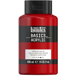 Liquitex 8870320 Basics Acrylfarbe, monopigmentierte Künstlerpigmente, lichtecht, mittlere Viskosität, Archivqualität, seidenglänzender Finish, 400ml Flasche Kadmiummiumrot dunkel Farbton Liquitex 8870320 Basics Acrylfarbe, monopigmentierte Künstlerpigmente, lichtecht, mittlere Viskosität, Archivqualität, seidenglänzender Finish, 400ml Flasche Kadmiummiumrot dunkel Farbton