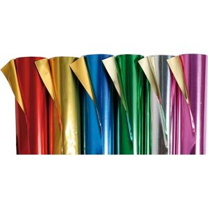 Clairefontaine 95599C Rolle doppelseitigem Aluminiumpapier, 80x50cm, 90g, für Bastelarbeiten und Deko, 6 farbig sortiert, 1 Rolle in einer aus 6 verschiedenen Farben zufällig geliefert Clairefontaine 95599C Rolle doppelseitigem Aluminiumpapier, 80x50cm, 90g, für Bastelarbeiten und Deko, 6 farbig sortiert, 1 Rolle in einer aus 6 verschiedenen Farben zufällig geliefert