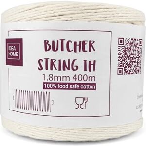 IDEA HOME 400m 1,8mm Bäcker Bindfäden, Baumwoll-Garn für die Küche, Lebensmittelunbedenklich, Ideal zum Verschnüren, geeignet für Geflügel, Würstchen, Heimarbeiten, Basteln und Dekorieren IDEA HOME 400m 1,8mm Bäcker Bindfäden, Baumwoll-Garn für die Küche, Lebensmittelunbedenklich, Ideal zum Verschnüren, geeignet für Geflügel, Würstchen, Heimarbeiten, Basteln und Dekorieren
