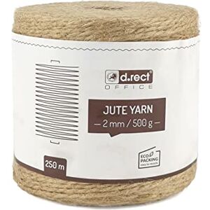 D.RECT 800011 250m Jute-Schnur Natur Braun Jute-Kordel Packschnur Geschenk-Band Bastelschnur Dekokordel 2mm Dicke Für: Verpackung, DIY Kunst-Handwerk, Floristik, Dekoration D.RECT 800011 250m Jute-Schnur Natur Braun Jute-Kordel Packschnur Geschenk-Band Bastelschnur Dekokordel 2mm Dicke Für: Verpackung, DIY Kunst-Handwerk, Floristik, Dekoration