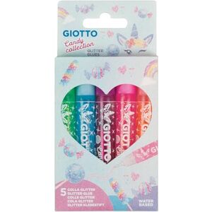 GIOTTO Glitter Glue Candy Collection, Kartonetui, Klebestifte mit Glitzer in 5 Farben GIOTTO Glitter Glue Candy Collection, Kartonetui, Klebestifte mit Glitzer in 5 Farben