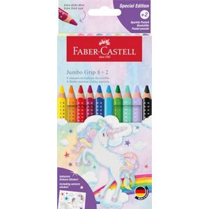 Faber-Castell 110923 Buntstifte Set Jumbo Einhorn, 10-teilig, bruchsicher, inkl. 2 Sparkle Stifte und Einhorn Sticker Faber-Castell 110923 Buntstifte Set Jumbo Einhorn, 10-teilig, bruchsicher, inkl. 2 Sparkle Stifte und Einhorn Sticker