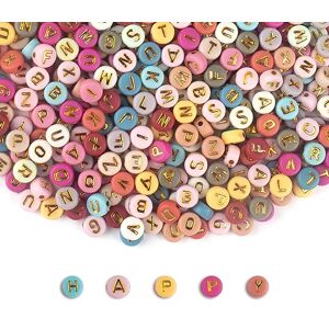 SUTOUG 1000PCS A-Z Buchstabenperlen, 4 x 7 MM bunte Perlen zum Auffädeln, runde Acrylperlen für Armbänder Schmuck DIY Making Crafts Halsketten Ornamente Anhänger Zubehör-Gold SUTOUG 1000PCS A-Z Buchstabenperlen, 4 x 7 MM bunte Perlen zum Auffädeln, runde Acrylperlen für Armbänder Schmuck DIY Making Crafts Halsketten Ornamente Anhänger Zubehör-Gold