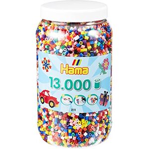 Hama Perlen 211-00 Bügelperlen XXL Dose mit ca. 13.000 bunten Midi Bastelperlen mit Durchmesser 5 mm im 10 Farben Mix, kreativer Bastelspaß für Groß und Klein Hama Perlen 211-00 Bügelperlen XXL Dose mit ca. 13.000 bunten Midi Bastelperlen mit Durchmesser 5 mm im 10 Farben Mix, kreativer Bastelspaß für Groß und Klein