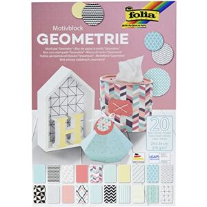 folia 48449 Motivblock Geometrie, 270 g/qm, ca. 24 x 34 cm, 20 Blatt sortiert in 20 verschiedenen Motiven zum Basteln und kreativen Gestalten von Karten, Fensterbildern und für Scrapbooking folia 48449 Motivblock Geometrie, 270 g/qm, ca. 24 x 34 cm, 20 Blatt sortiert in 20 verschiedenen Motiven zum Basteln und kreativen Gestalten von Karten, Fensterbildern und für Scrapbooking