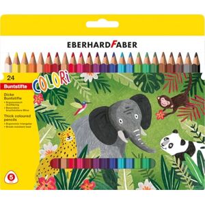 Eberhard Faber 511425 Buntstifte Set Colori, 24 Jumbo Buntstifte in ergonomischer Dreikant Form Eberhard Faber 511425 Buntstifte Set Colori, 24 Jumbo Buntstifte in ergonomischer Dreikant Form