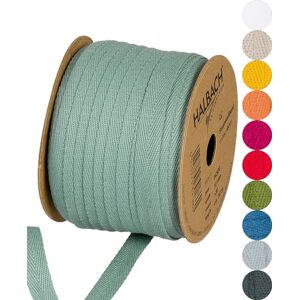 Halbach Seidenbänder Baumwollband 10 mm x 30 m, Bänder zum Basteln als Meterware, Stoffband für Dekorationen, Webband 100% Baumwolle DIY Handwerk, Schrägband Näharbeiten, Farbe: sage green, 24500 Halbach Seidenbänder Baumwollband 10 mm x 30 m, Bänder zum Basteln als Meterware, Stoffband für Dekorationen, Webband 100% Baumwolle DIY Handwerk, Schrägband Näharbeiten, Farbe: sage green, 24500