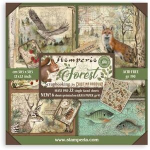 Stamperia Scrapbook Paper Pad for Scrapbooking, Albums, Card Making, Bullet Journalling and More, Acid Free, Single Face, Perfect for Hobbies, Crafts, and Gifting (Forest) (30.5 x 30.5cm) Stamperia Scrapbook Paper Pad for Scrapbooking, Albums, Card Making, Bullet Journalling and More, Acid Free, Single Face, Perfect for Hobbies, Crafts, and Gifting (Forest) (30.5 x 30.5cm)