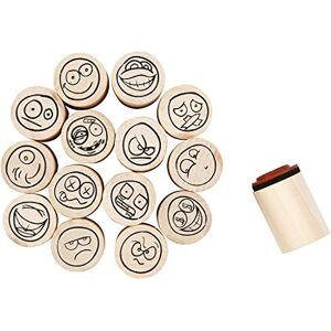 Creativ Stempel-Set Smiley, 15 Stück sortiert Ø 2 cm, Holzstempel Motiv-Stempel Creativ Stempel-Set Smiley, 15 Stück sortiert Ø 2 cm, Holzstempel Motiv-Stempel