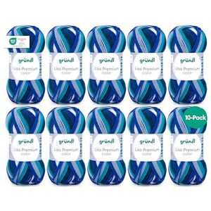 Gründl Wolle Lisa Premium color Garn zum Stricken mit Farbverlauf Strickgarn Häkelgarn Weich und hautfreundlich 100% Polyacryl 10 Knäuel 50 g / 133 m -Nadelstärke 3,5-4,5 blaugrün-grün Gründl Wolle Lisa Premium color Garn zum Stricken mit Farbverlauf Strickgarn Häkelgarn Weich und hautfreundlich 100% Polyacryl 10 Knäuel 50 g / 133 m -Nadelstärke 3,5-4,5 blaugrün-grün