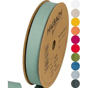 Halbach Seidenbänder Baumwollband 20 mm x 20 m, Bänder zum Basteln als Meterware, Stoffband für Dekorationen, Webband 100% Baumwolle für DIY Handwerk, Schrägband für Näharbeiten, sage green, 24500 Halbach Seidenbänder Baumwollband 20 mm x 20 m, Bänder zum Basteln als Meterware, Stoffband für Dekorationen, Webband 100% Baumwolle für DIY Handwerk, Schrägband für Näharbeiten, sage green, 24500
