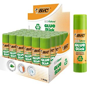 BIC Klebestift Glue Stick ECOlutions, kinderfreundlicher Kleber, leicht auswaschbar, je 8g, 30er Pack, Ideal für die Schule BIC Klebestift Glue Stick ECOlutions, kinderfreundlicher Kleber, leicht auswaschbar, je 8g, 30er Pack, Ideal für die Schule