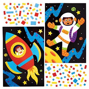Baker Ross AW910 Mosaik-Kits mit Sonnensystem, Kunst und Handwerk für Kinder (4 Stück), Papier Baker Ross AW910 Mosaik-Kits mit Sonnensystem, Kunst und Handwerk für Kinder (4 Stück), Papier