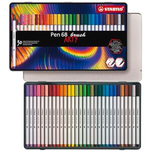 STABILO Premium-Filzstift mit Pinselspitze für variable Strichstärken Pen 68 brush ARTY 30er Metalletui STABILO Premium-Filzstift mit Pinselspitze für variable Strichstärken Pen 68 brush ARTY 30er Metalletui