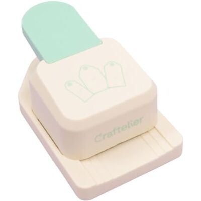 Craftelier 3-in-1-Hebel-Etikettenstanzer zur Herstellung von Etiketten in 3 Größen auf Papier und Karton, speziell für Scrapbooking und Bastelarbeiten Craftelier 3-in-1-Hebel-Etikettenstanzer zur Herstellung von Etiketten in 3 Größen auf Papier und Karton, speziell für Scrapbooking und Bastelarbeiten