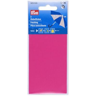 Prym 929535 Klebeflicken Nylon, 2 Stück, 6,5 x 14cm, pink Prym 929535 Klebeflicken Nylon, 2 Stück, 6,5 x 14cm, pink